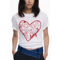 Weißes Baumwoll-T-Shirt