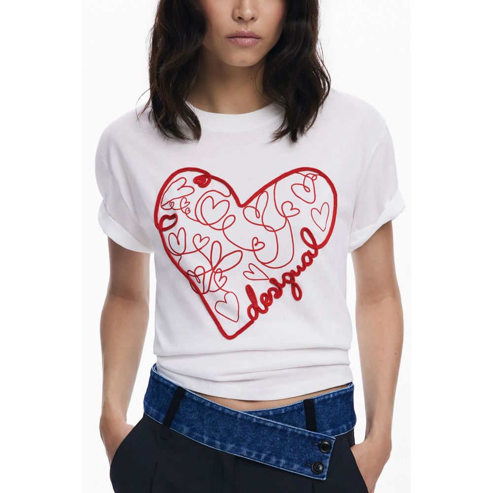 Weißes Baumwoll-T-Shirt