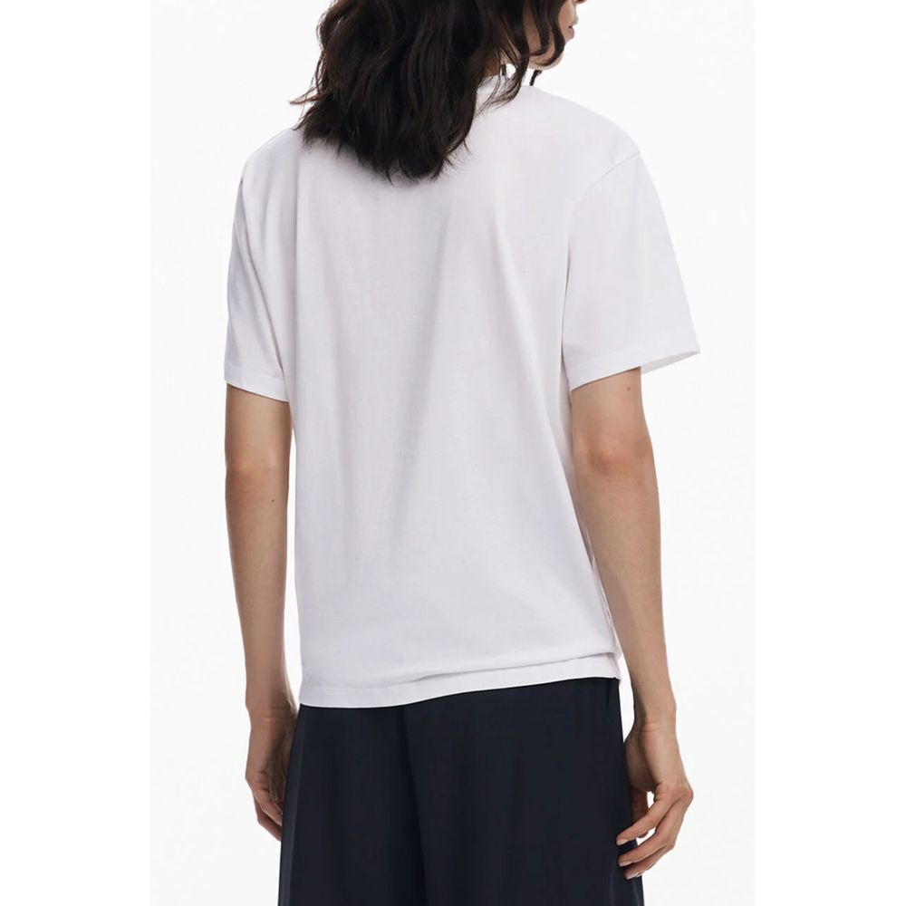 Weißes Baumwoll-T-Shirt