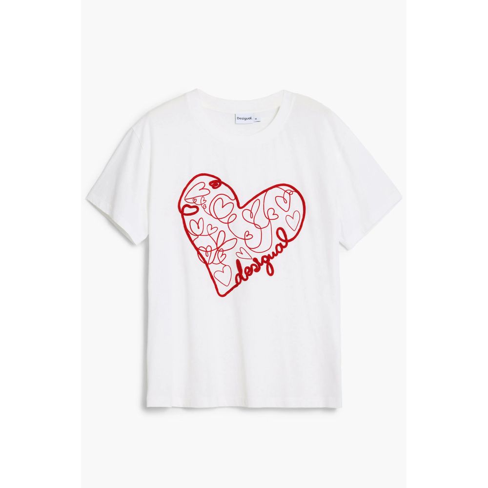 Weißes Baumwoll-T-Shirt