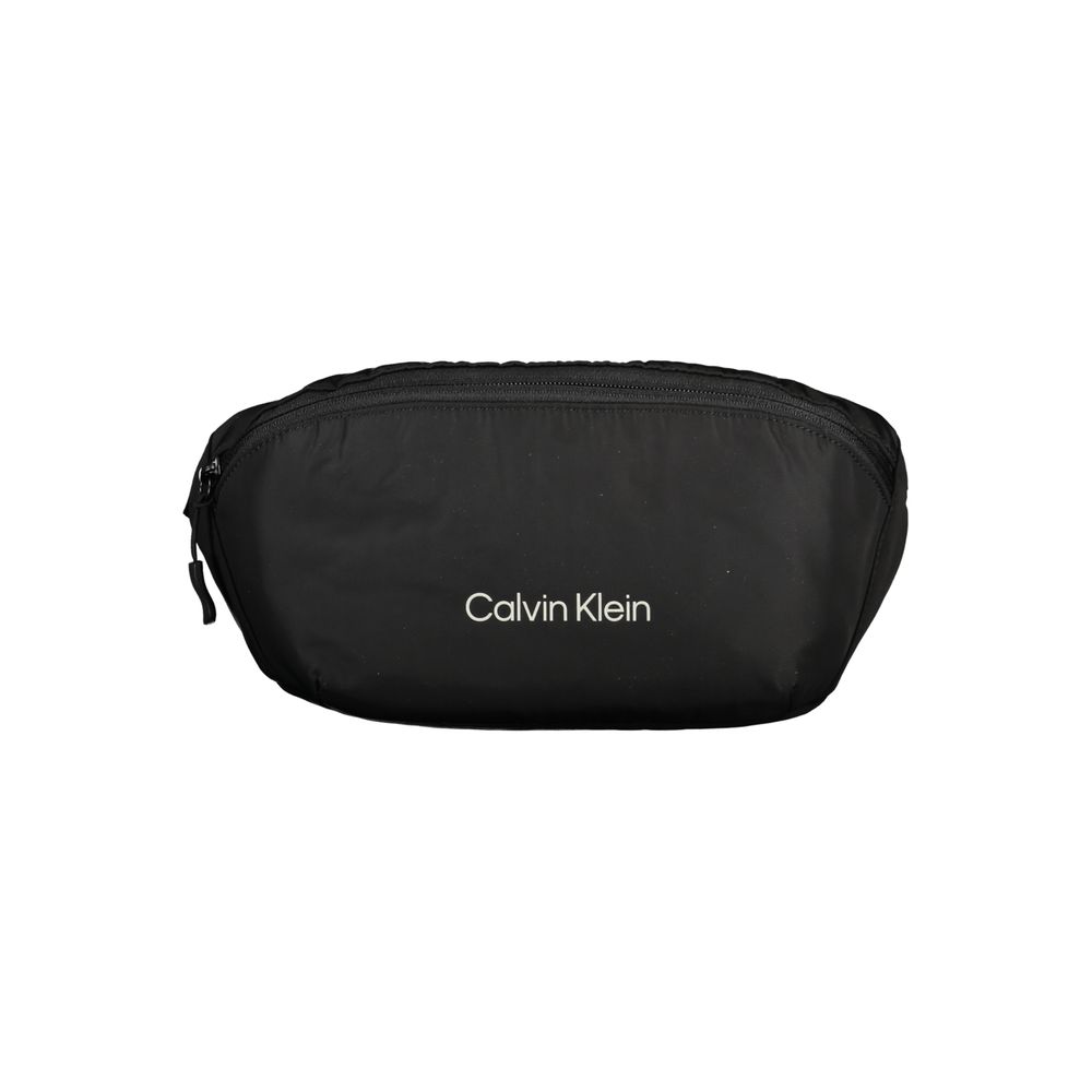 Schwarze Handtasche aus Polyester