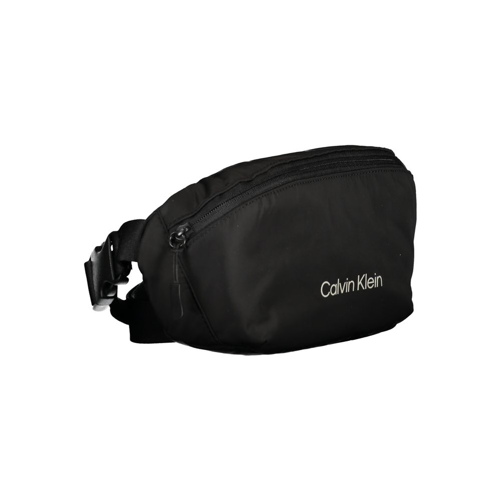 Schwarze Handtasche aus Polyester