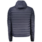 Blaue Polyesterkleidung