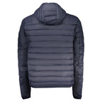 Blaue Polyesterkleidung