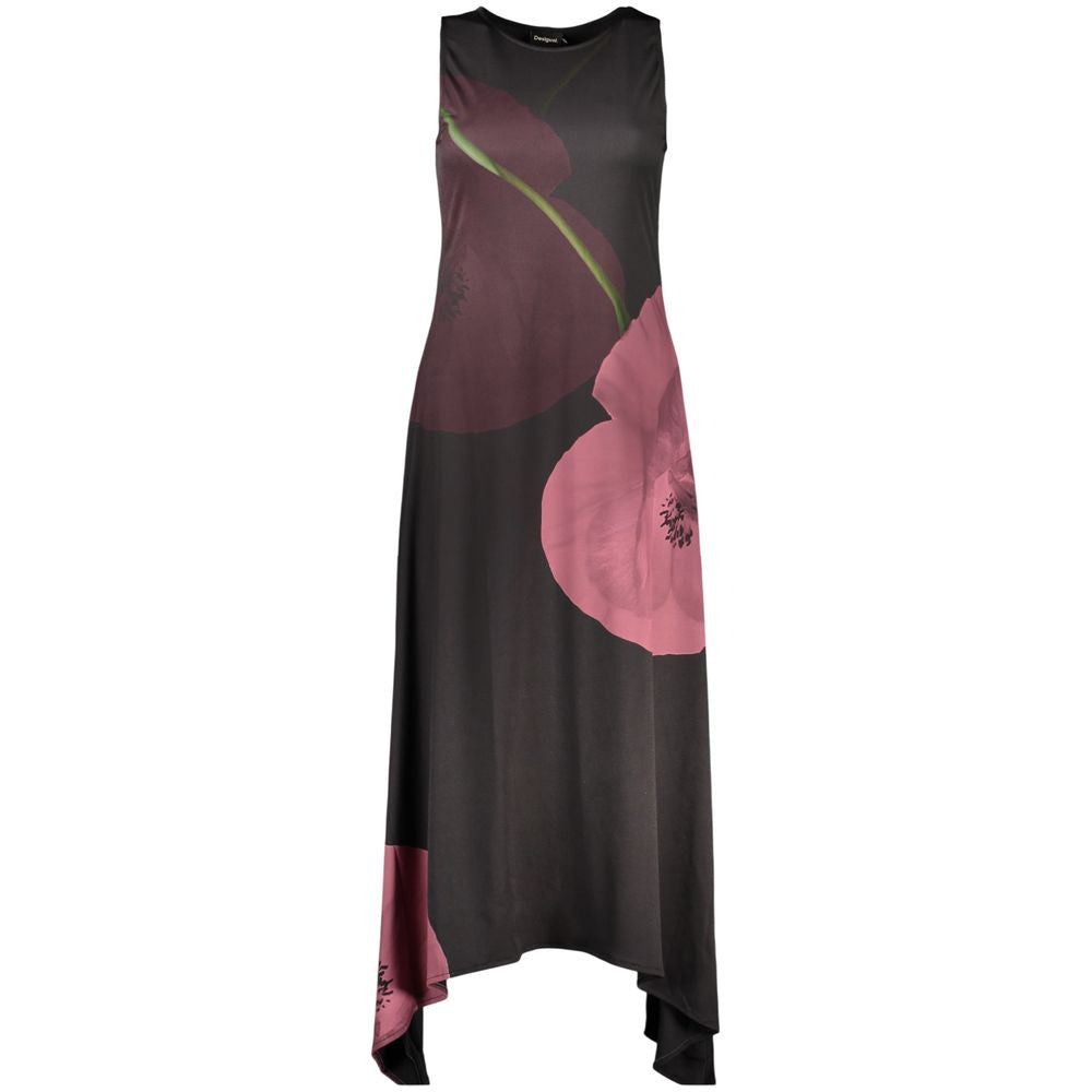Schwarzes Freizeitkleid aus Polyester