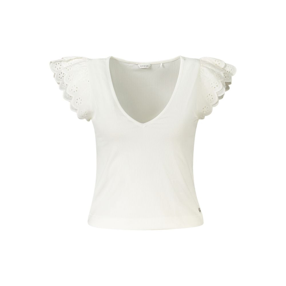 Weißes T-Shirt aus Polyester
