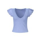 Blaues Polyester-T-Shirt