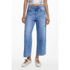 Blaue Baumwolljeans im Relaxed Fit