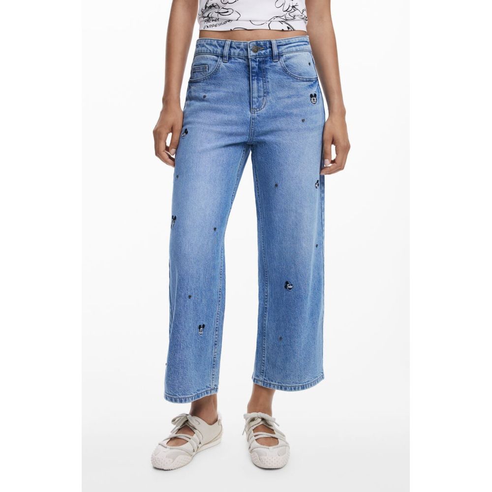 Blaue Baumwolljeans im Relaxed Fit