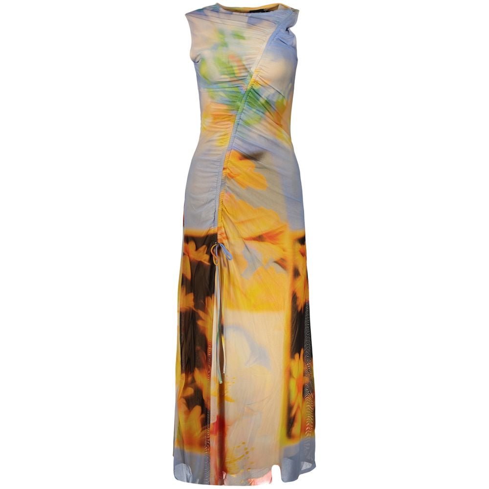 Blaues Elastan-Freizeitkleid