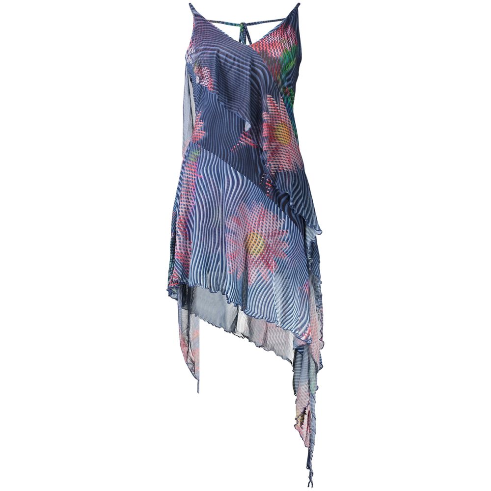 Blaues Freizeitkleid aus Polyester