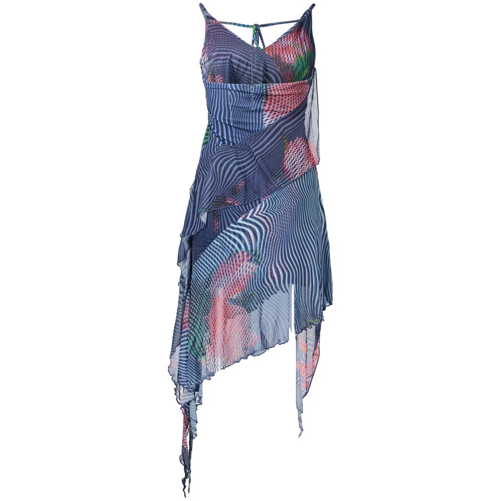 Blaues Freizeitkleid aus Polyester