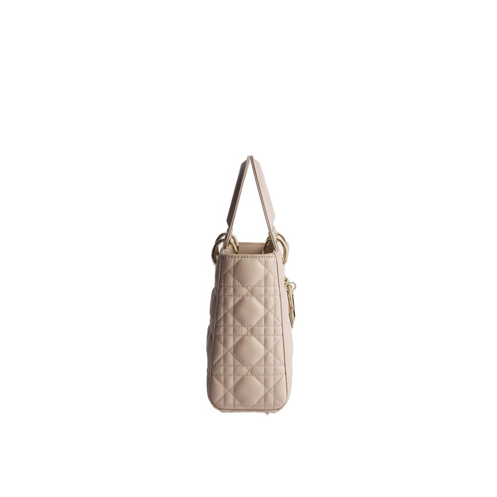 Beige Lammleder-Schultertasche