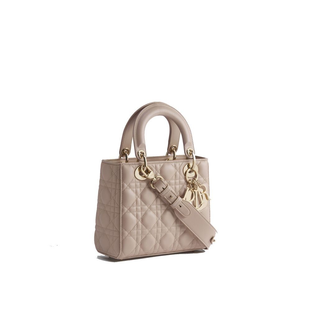 Beige Lammleder-Schultertasche