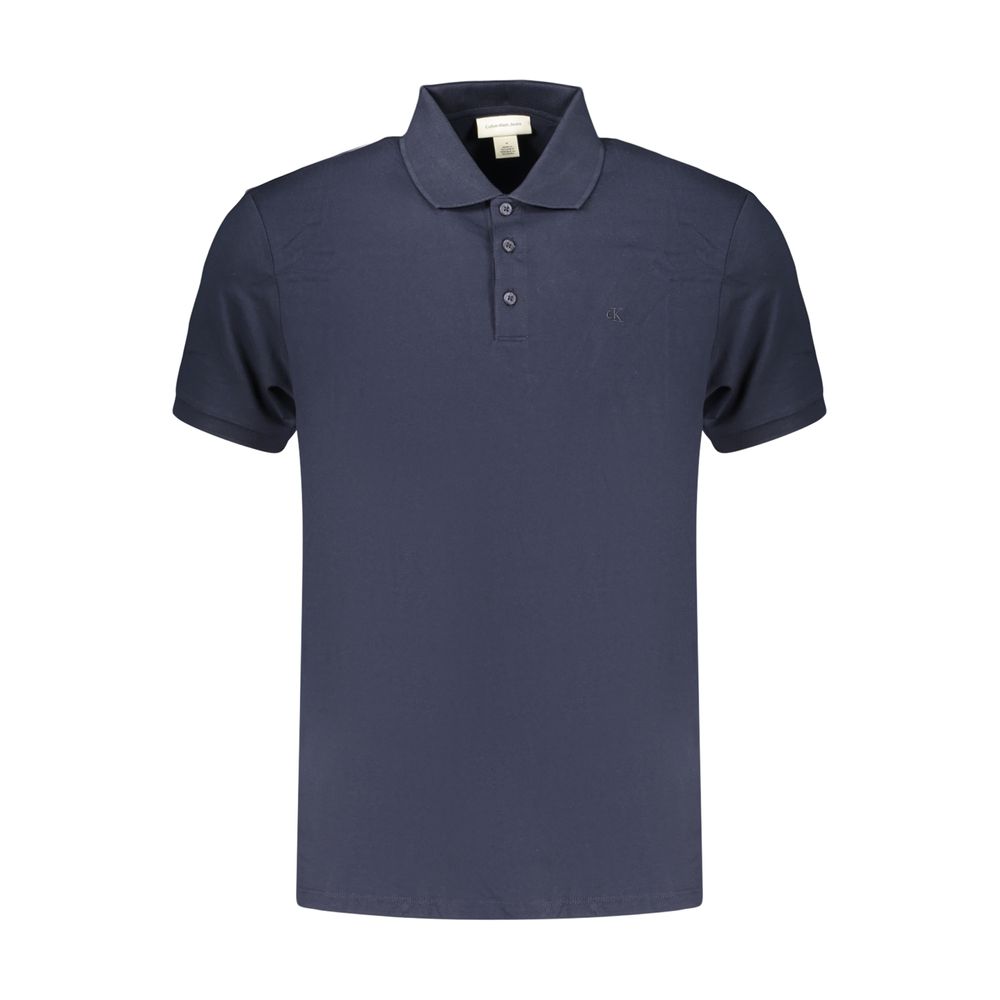 Blaues Baumwoll-Poloshirt für Herren