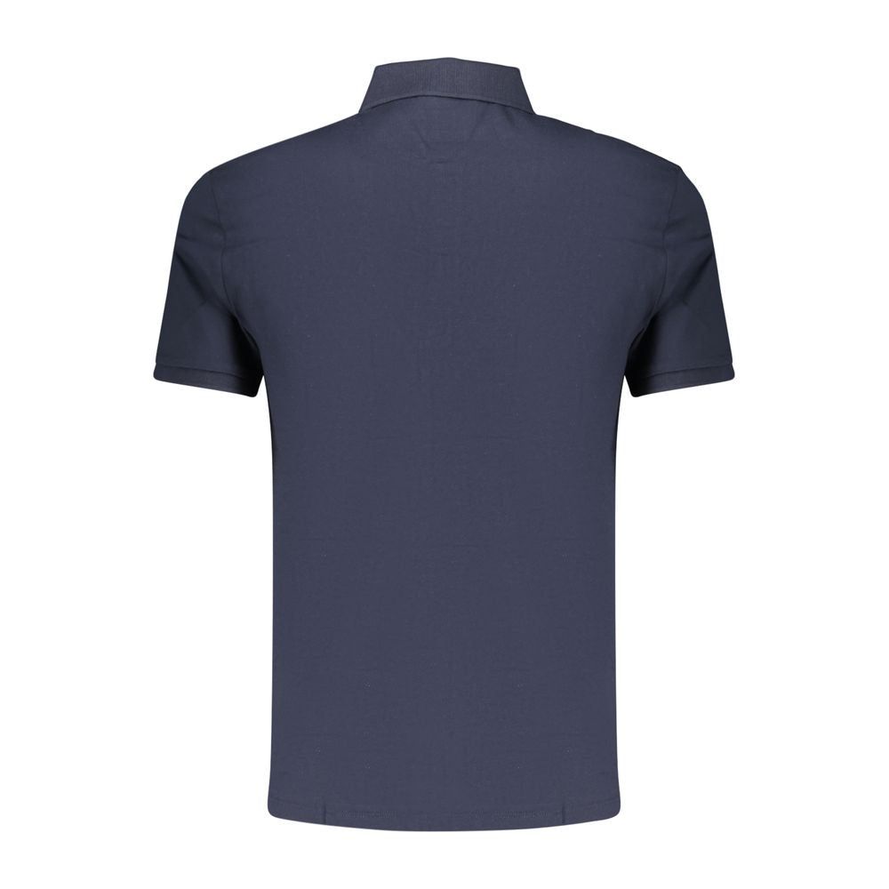 Blaues Baumwoll-Poloshirt für Herren