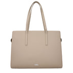 Beige Leather Shoulder Bag