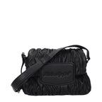 Schwarze Crossbody-Tasche aus Polyester
