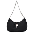 Schwarze Stoffhandtasche