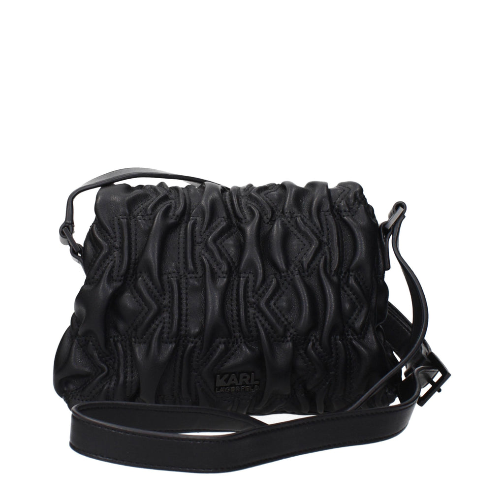 Schwarze Crossbody-Tasche aus Polyester
