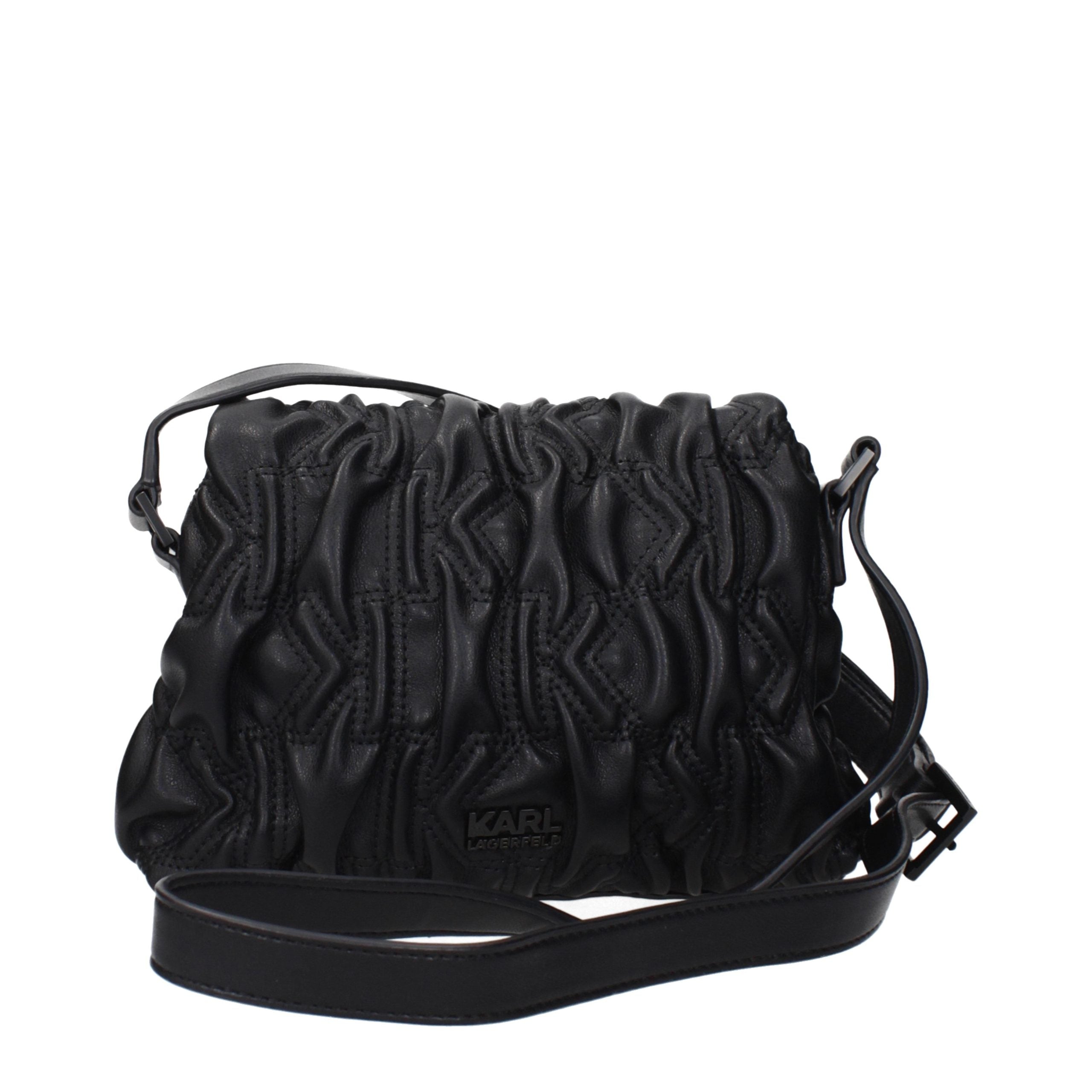 Schwarze Crossbody-Tasche aus Polyester