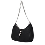 Schwarze Stoffhandtasche