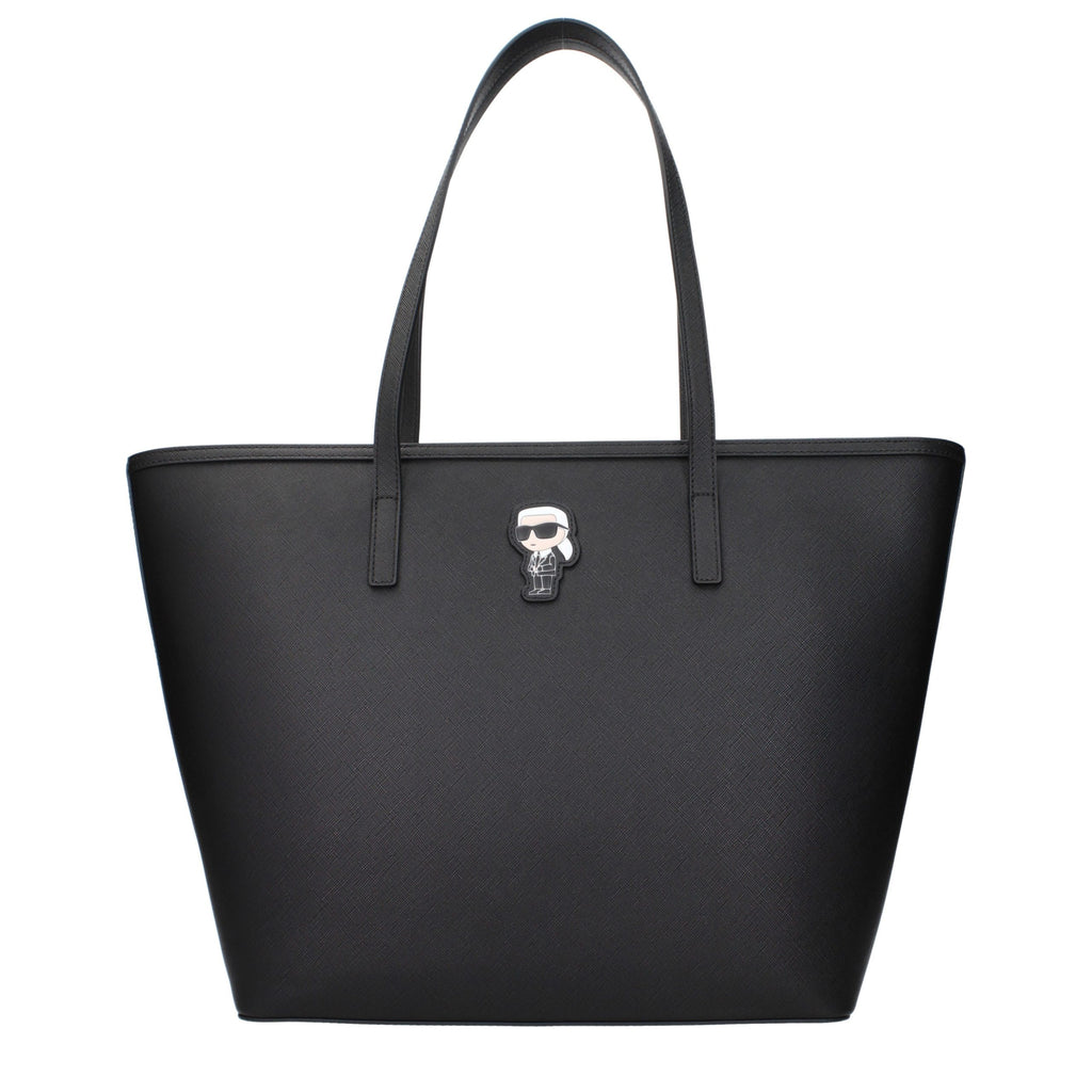 Schwarze Schultertasche aus Polyethylen
