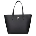 Schwarze Schultertasche aus Polyethylen
