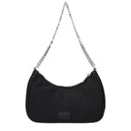 Schwarze Stoffhandtasche