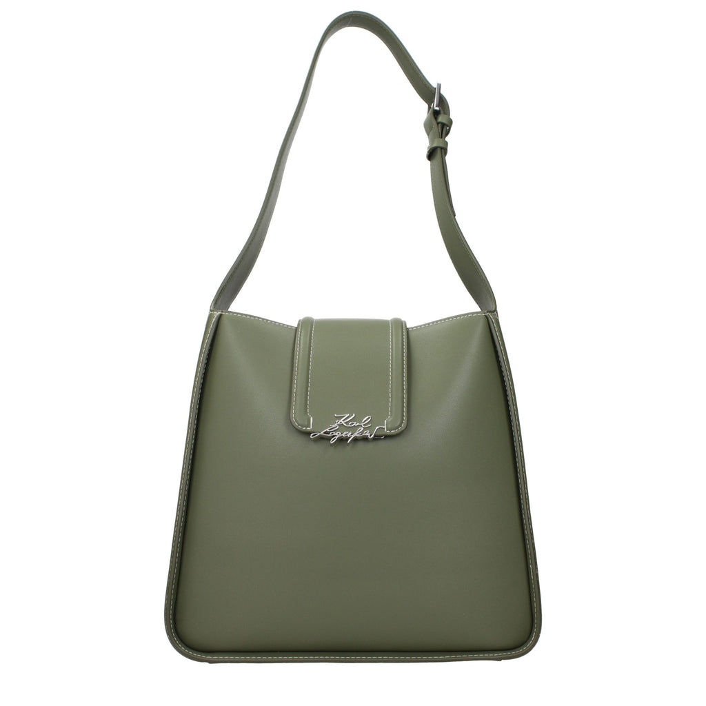 Grüne Leder Schultertasche