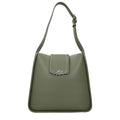 Grüne Leder Schultertasche