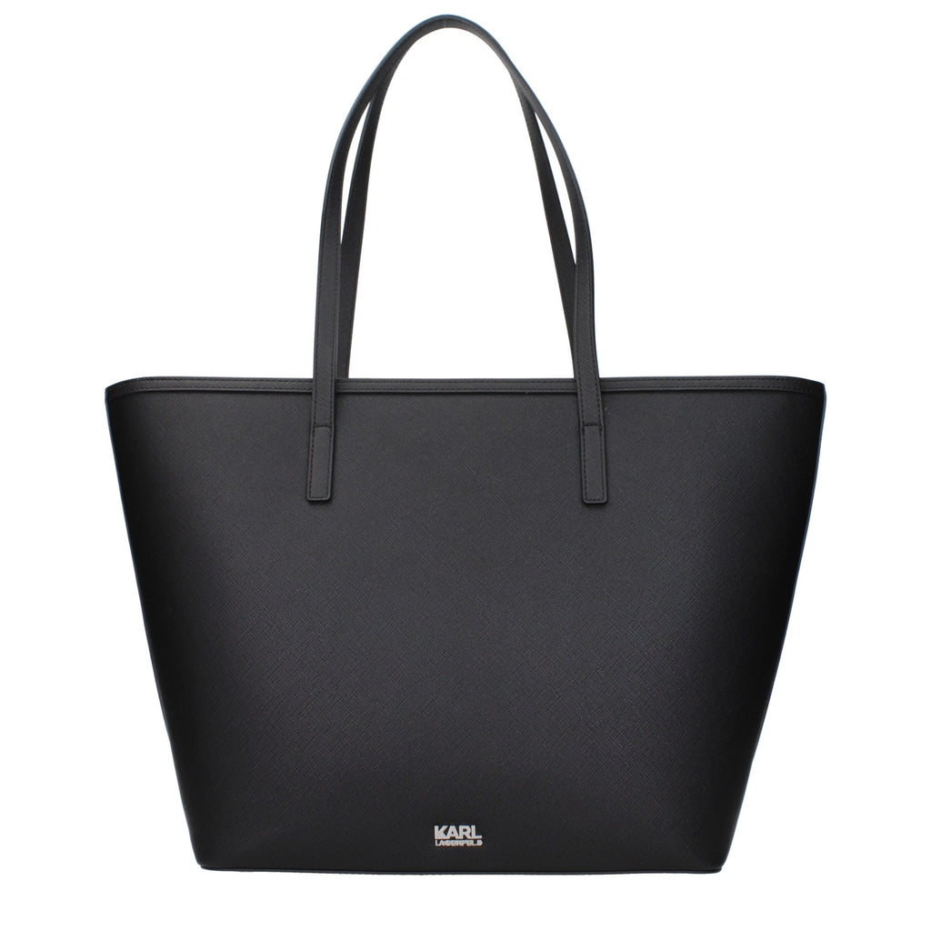 Schwarze Schultertasche aus Polyethylen
