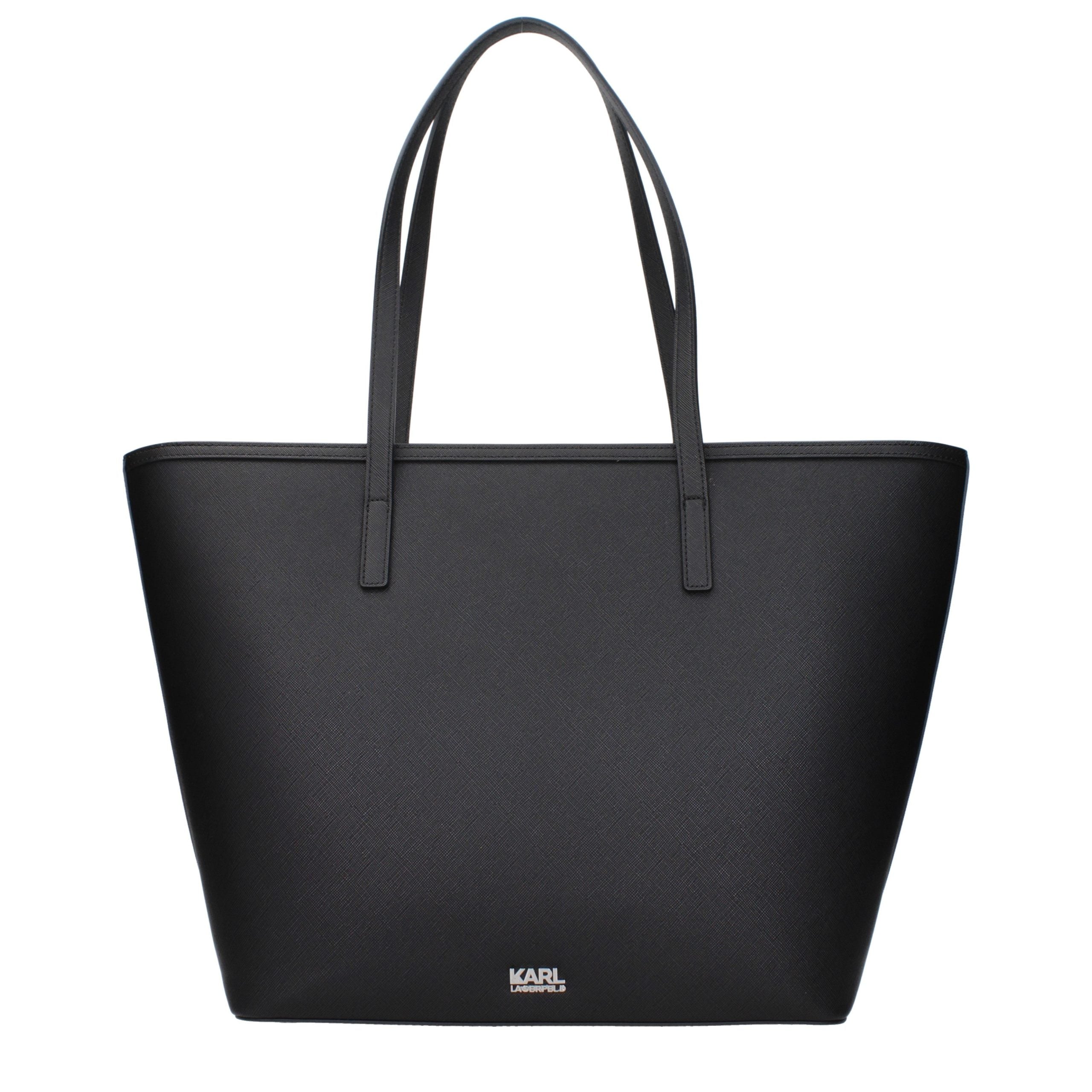 Schwarze Schultertasche aus Polyethylen
