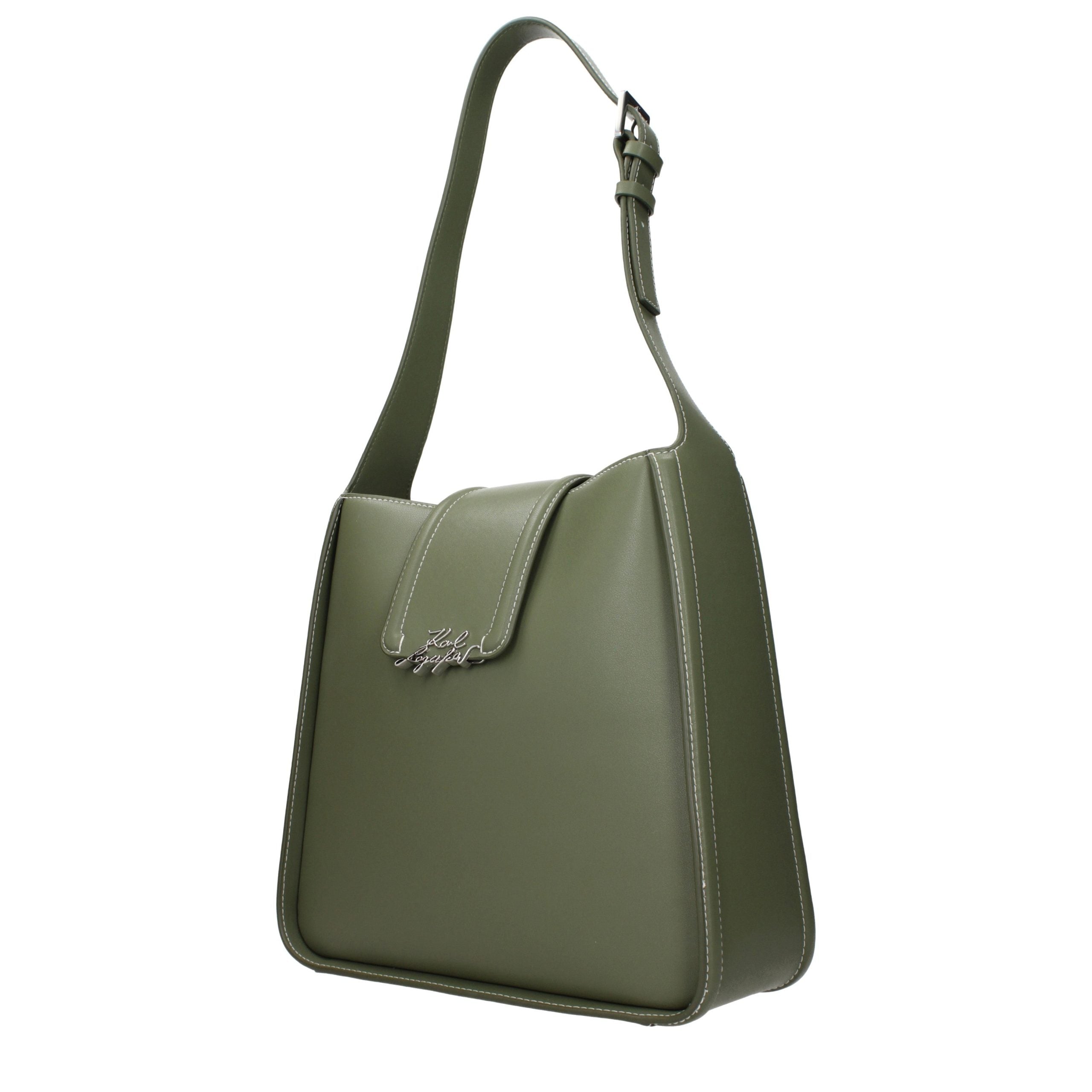 Grüne Leder Schultertasche