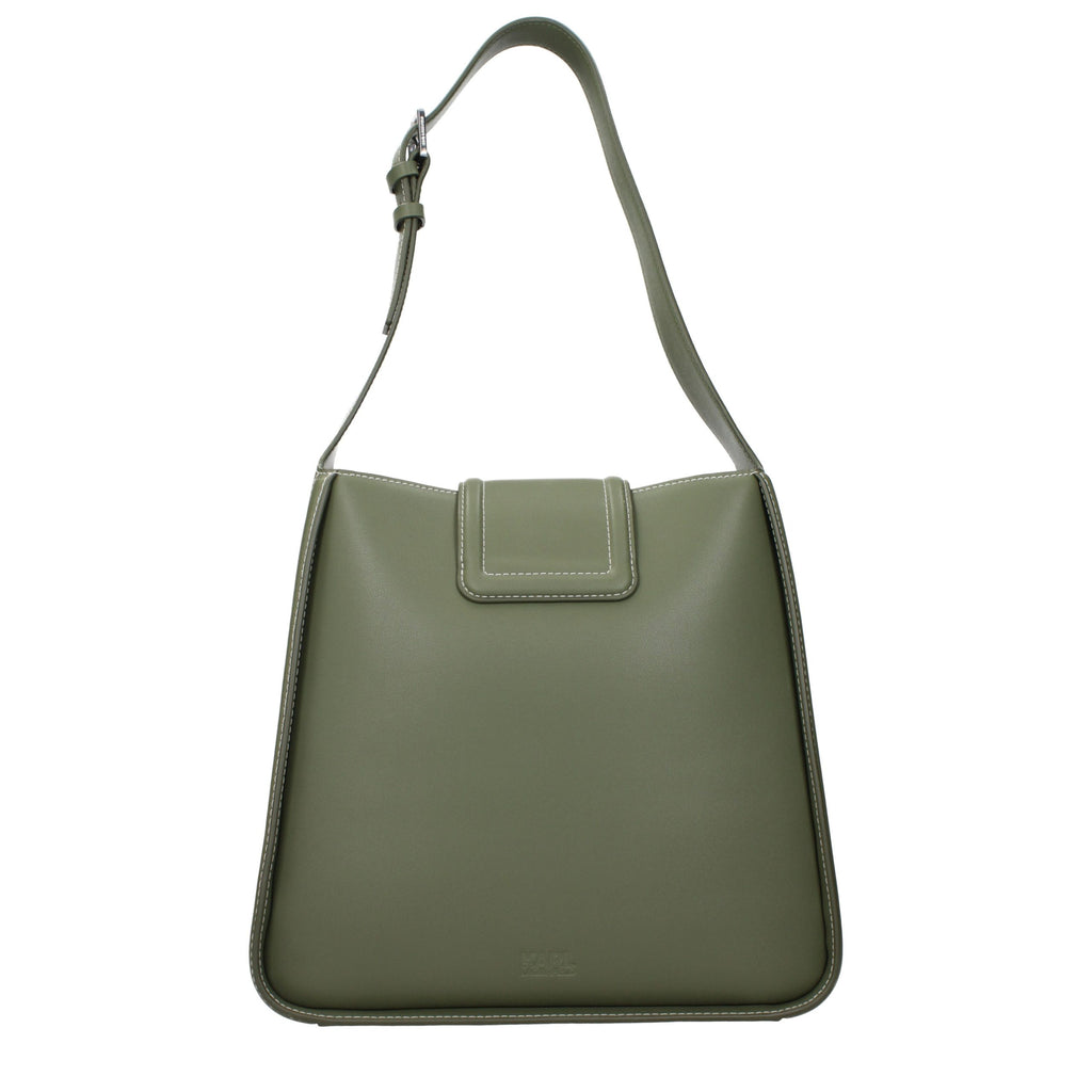 Grüne Leder Schultertasche