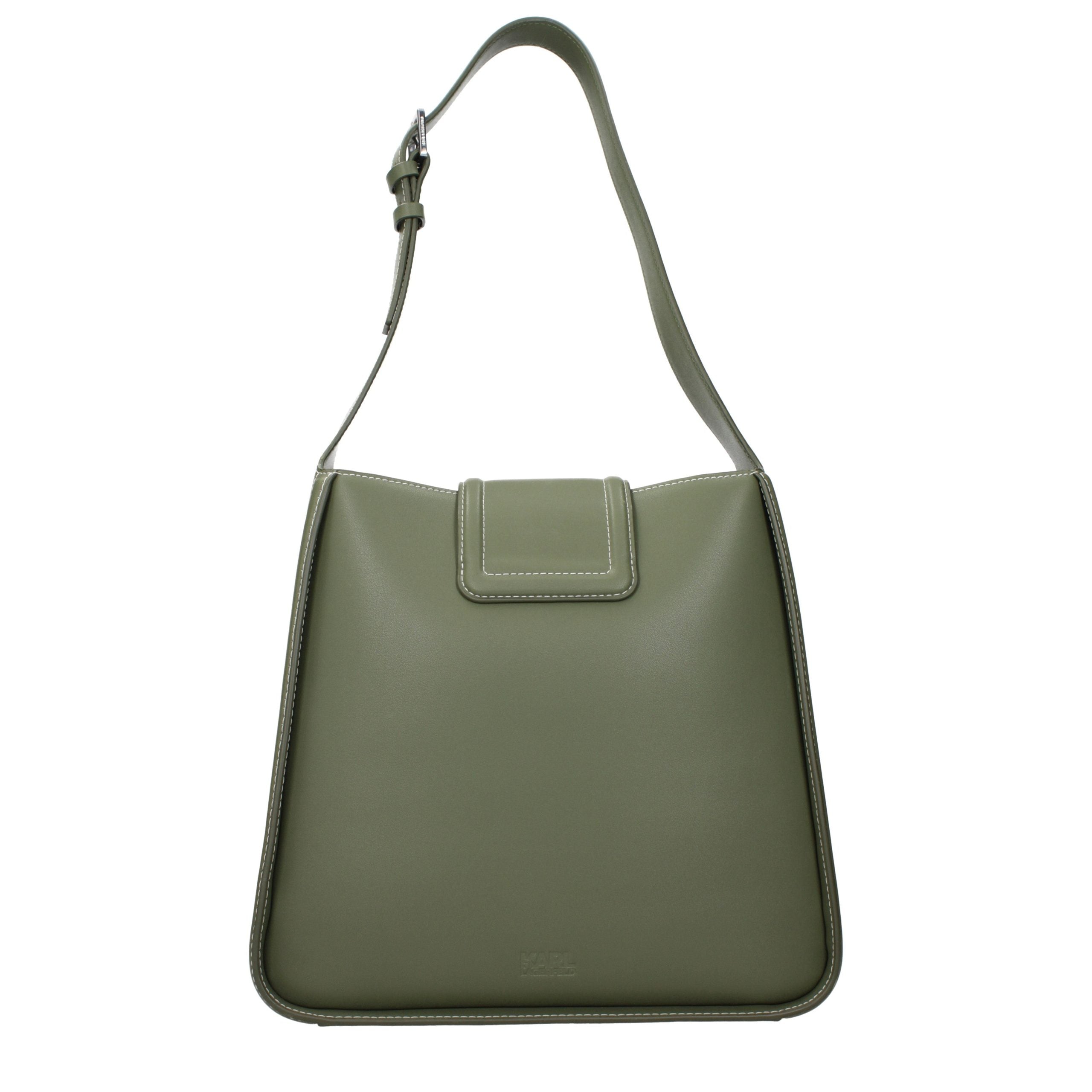 Grüne Leder Schultertasche