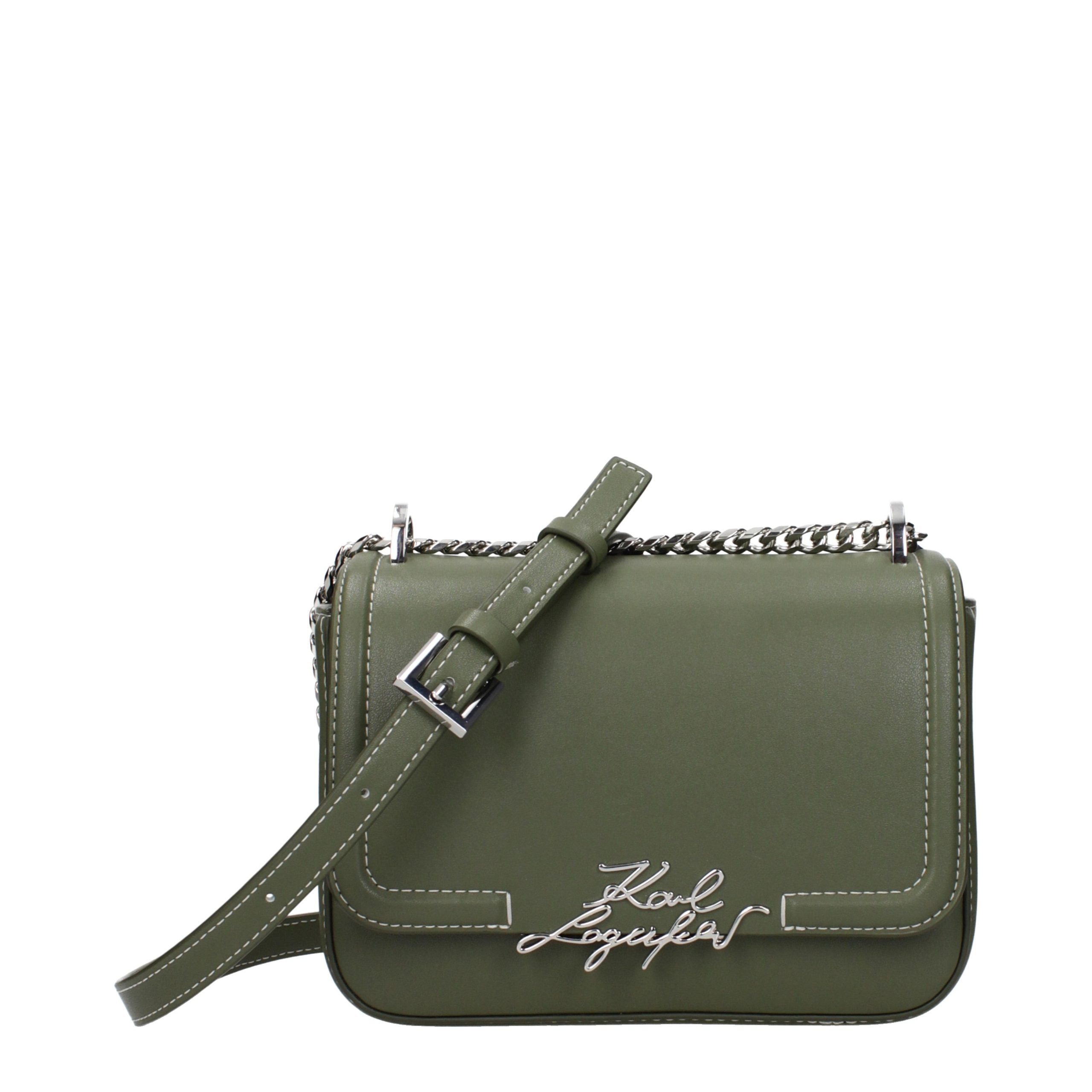 Grüne Leder Crossbody Tasche