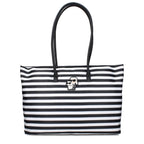 Schwarze Stoffhandtasche