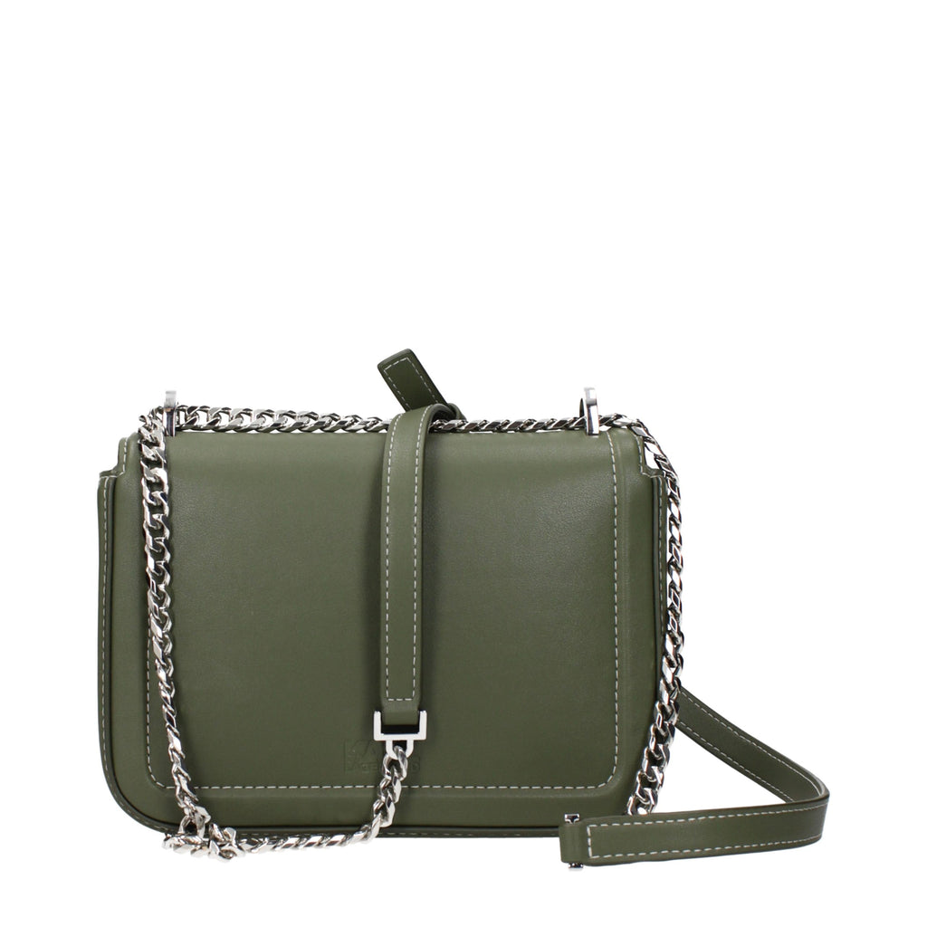 Grüne Leder Crossbody Tasche