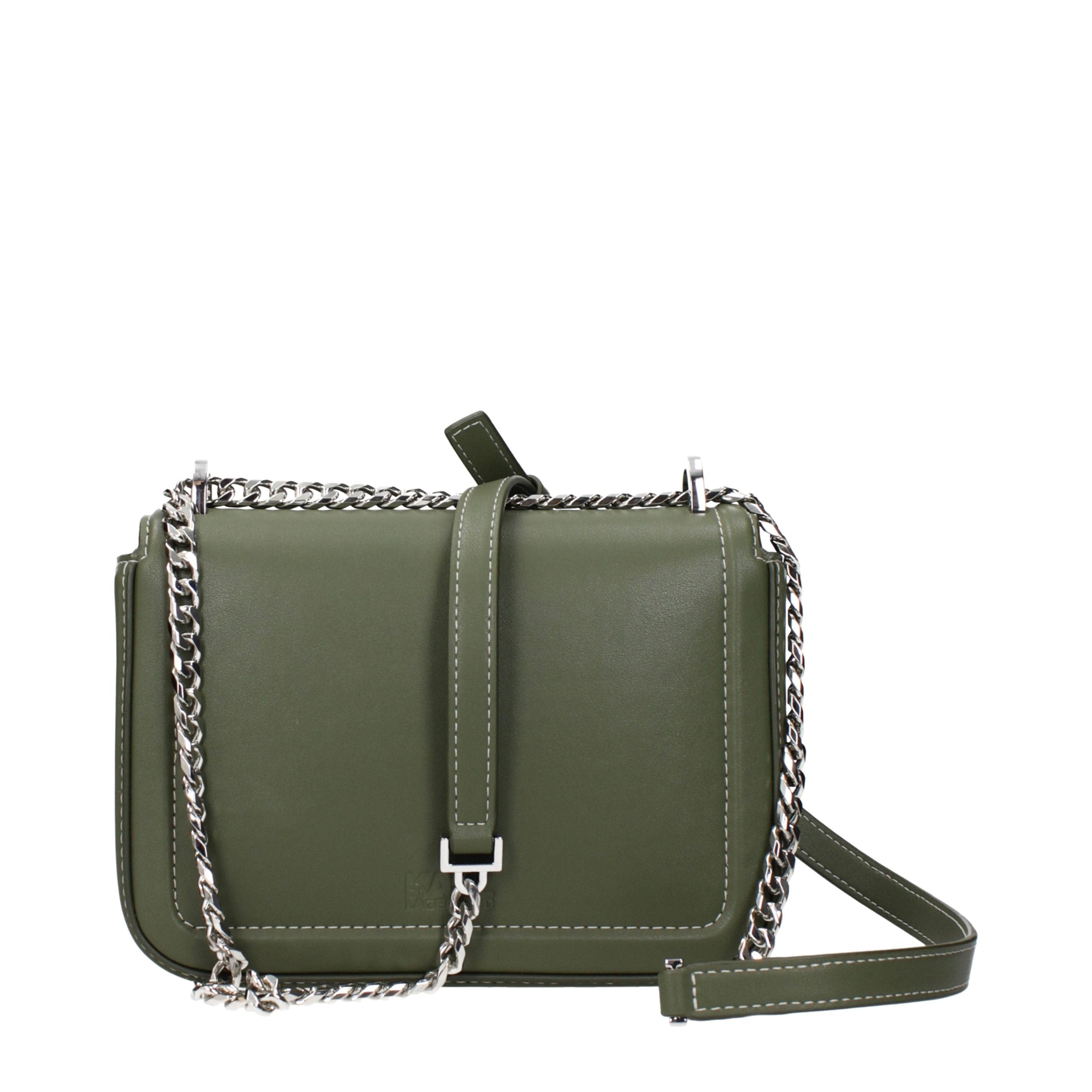 Grüne Leder Crossbody Tasche