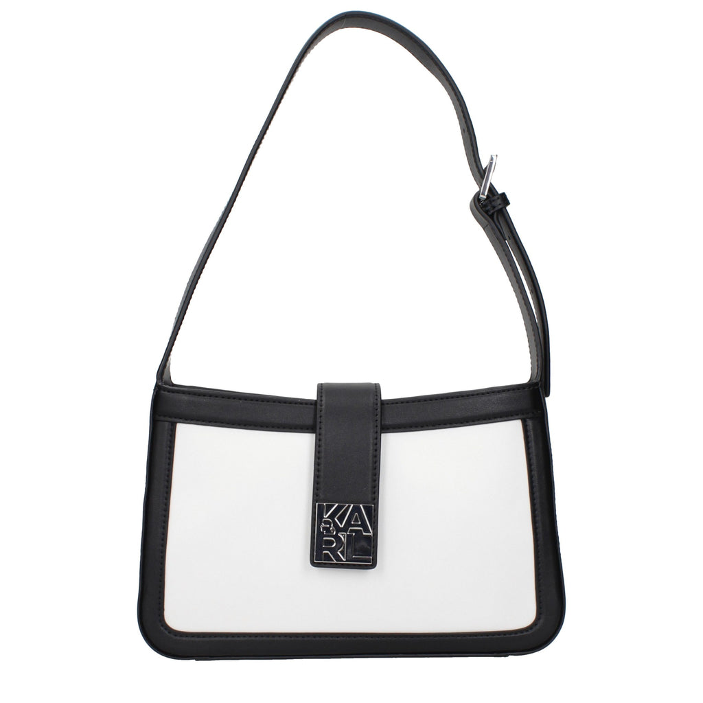 Weiße Leder Schultertasche