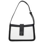 Weiße Leder Schultertasche
