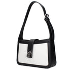 Weiße Leder Schultertasche