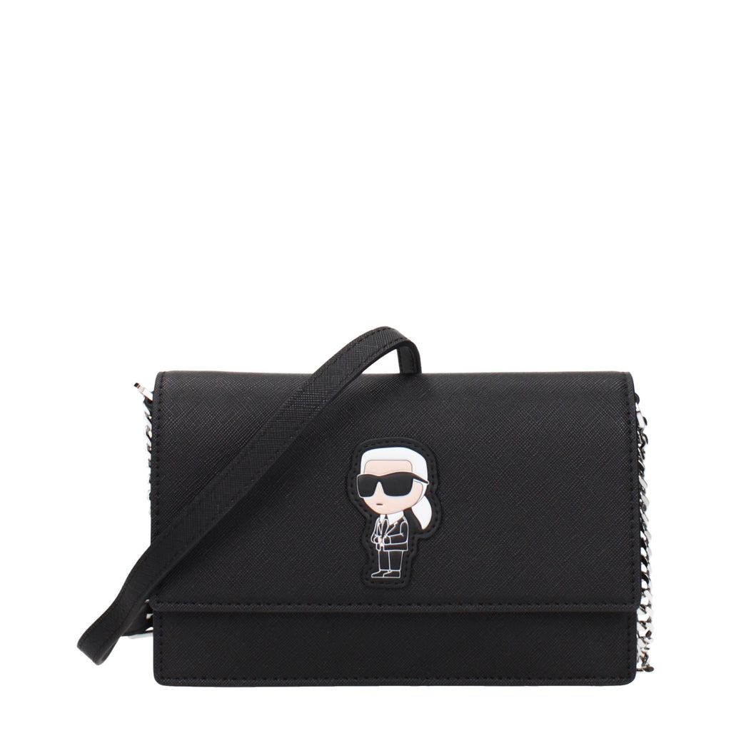 Schwarze Crossbody-Tasche aus Polyethylen