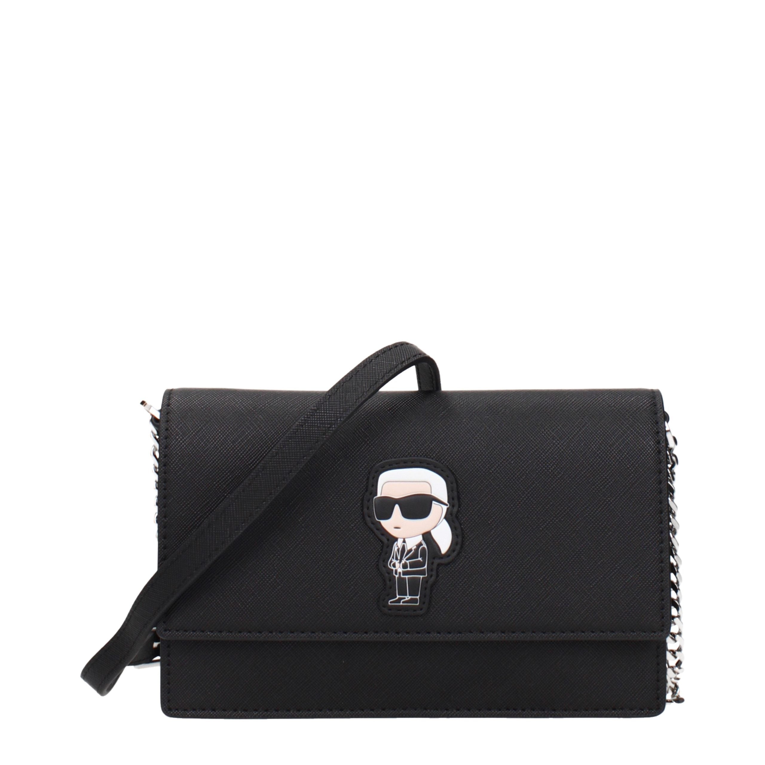 Schwarze Crossbody-Tasche aus Polyethylen