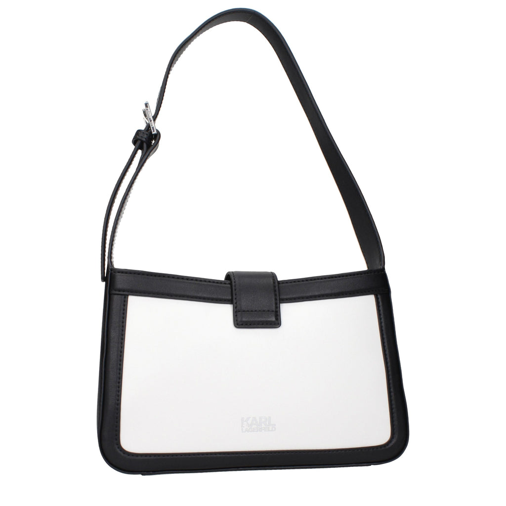 Weiße Leder Schultertasche
