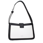 Weiße Leder Schultertasche