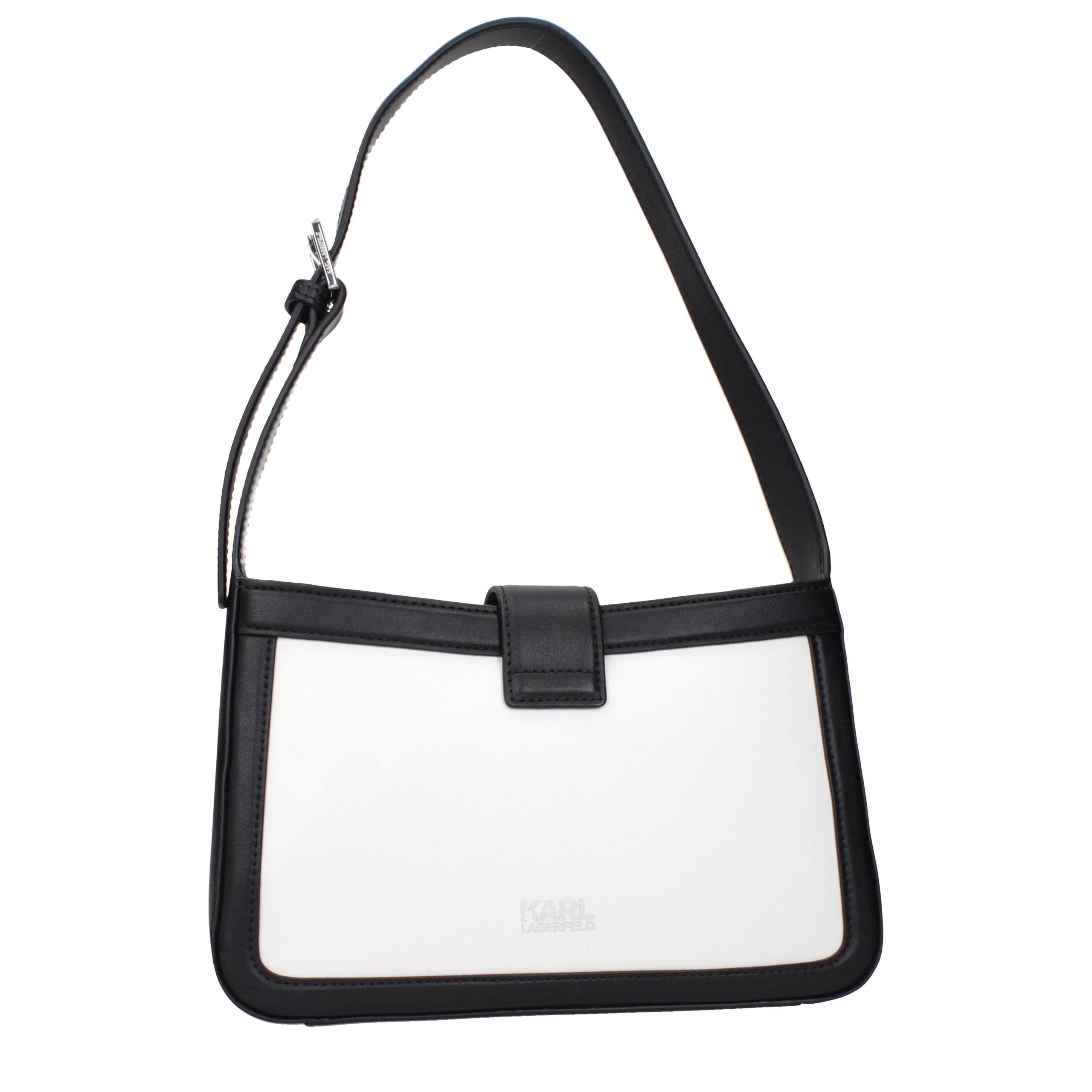Weiße Leder Schultertasche
