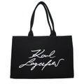 Schwarze Stoffhandtasche