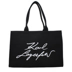 Schwarze Stoffhandtasche